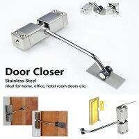 ♧▫ Stainless Steel Door Closer Home Adjustable Spring Closing Automatic Surface Mounted Security Locks Simple