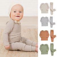 Baby Stripe Clothes Set Cotton Top Pants Newborn Girls Boys Sleep Wear Playsuit Soft Clothes Set  by Hs2023