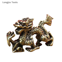 Longjia Tools รูปปั้นมังกรสัตว์จีนรูปปั้นทองสัมฤทธิ์เครื่องประดับทองแดงโบราณสัตว์ในตำนานของตกแต่งบ้านของสะสมงานฝีมือ