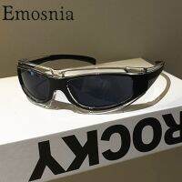 Emosnia 2000S Aesthetic Punk Sunglasses Men Women Fashion Eyewear Y2K Cool Future Technology Trend Goggles Bicycle Cycling Glass Cycling Sunglasses