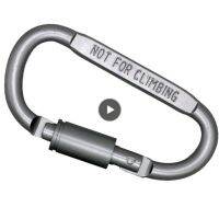 Multifuncional Outdoor Tipo D D-type Mountaineering Keychain Gray Tin Alloy Lock Quick-hanging