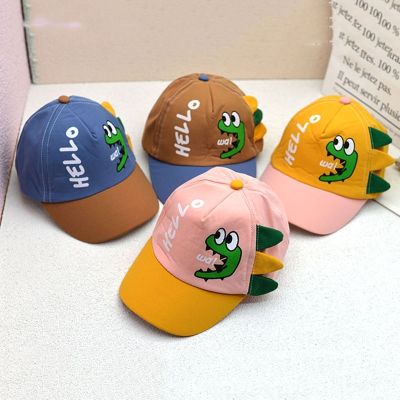 hiLuoJiangQuShuangYangYou หมวกเบสบอล พิมพ์ลายการ์ตูนไดโนเสาร์น่ารัก ระบายอากาศได้ดี สําหรับเด็กผู้ชาย และเด็กผู้หญิง อายุ 6-24 เดือน