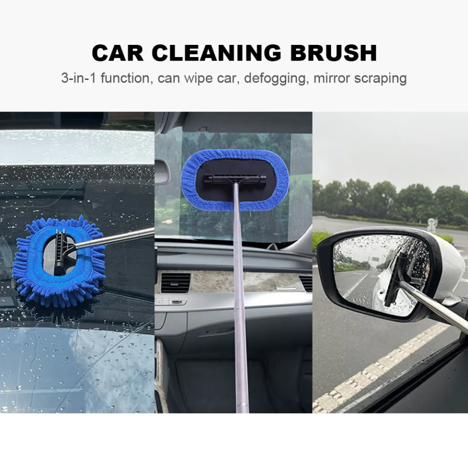 3 IN 1 Car Windshield Cleaning Wash Tool Inside Interior Auto