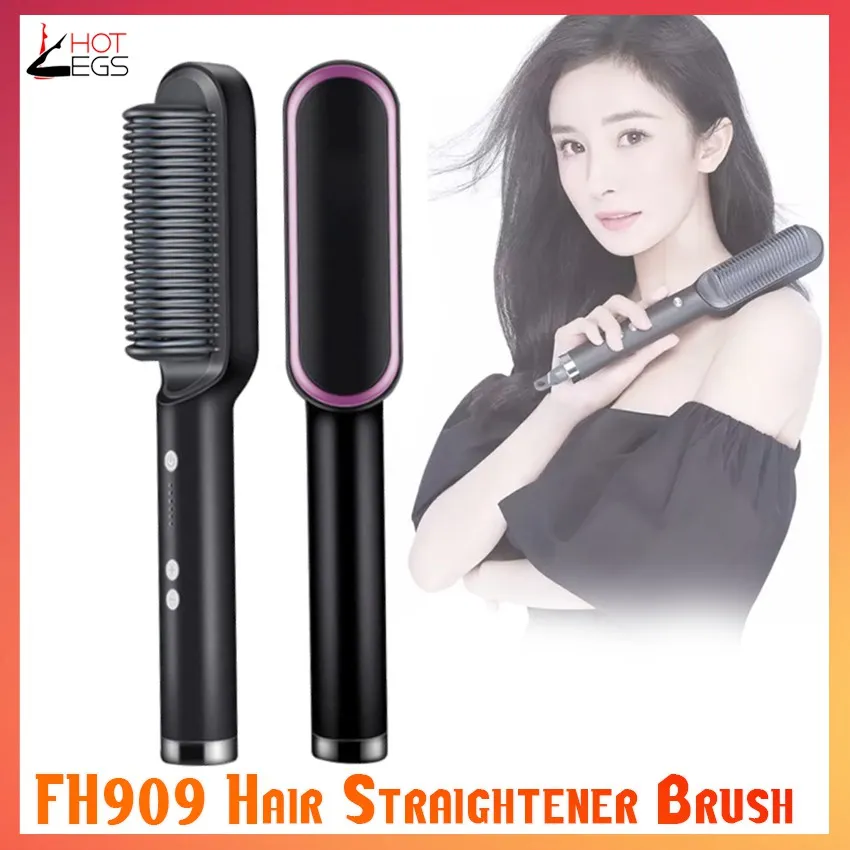 FH909 Electric Hair Straightener Comb Fast High Quality Professional Brush  & Curly Styling Tool | Lazada PH