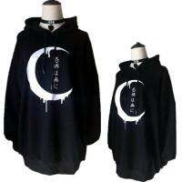 ผู้หญิงHoodie Gothic Moonพิมพ์เสื้อกันหนาวมีฮู้ดจัมเปอร์Casual Fitด้านบน