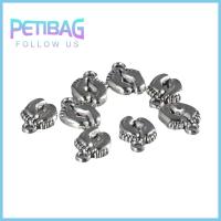 PETIBAG 120Pcs 14x10mm จี้เครื่องรางรอยเท้า โลหะสำหรับตกแต่ง เงินโบราณ เครื่องรางรอยเท้าน่ารัก งานฝีมืองานประดิษฐ์ จี้ห้อยคอ การทำเครื่องประดับ