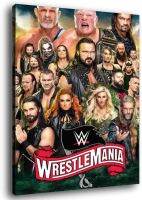 Wwe Wrestlemania โปสเตอร์ภาพตกแต่งศิลปะบนผืนผ้าใบสำหรับติดกำแพงห้องนั่งเล่นโปสเตอร์ภาพวาดตกแต่งห้องนอน12 × 18inch30 × 45ซม