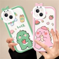 เคสสำหรับ OPPO A15 A12E A15S A16 A16s A31 A53 A54 A55 A57 A3S A72 A8 A74 A9 A5ฝาครอบโทรศัพท์น้อยน่ารักไดโนเสาร์ตัวจิ๋วเคสเลนส์สัตว์ประหลาดตัวน้อย