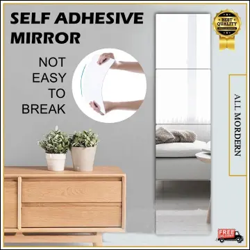 4PCs 3D Mirror Wall Stickers Self-adhesive Mirror Stickers Thicken