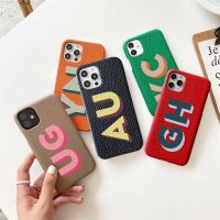 【LZ】 Personalized iPhone Case Monogram Initial Letters Leather Case For iPhone 14 13 12 11 Pro Max XS XR 7 8Plus Luxury Phone Cover