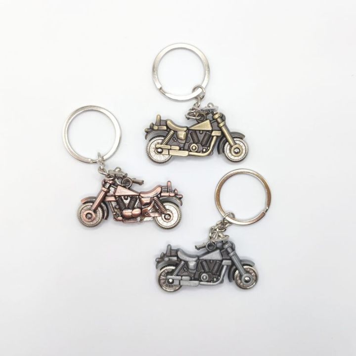 พวงกุญแจรถจักรยานยนต์จำลองขนาดเล็กขายส่งเหล็กเท่