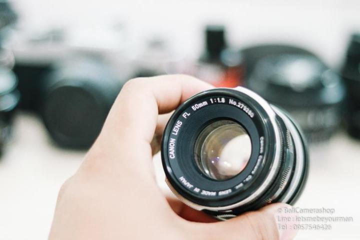 ขายเลนส์มือหมุน-canon-fl-50mm-f1-8-serial-279280-สามารถใส่กล้อง-sony-mirrorless-ได้เลย