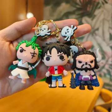 One Piece Keychains Anime Monkey D. Luffy Tony Chopper Roronoa Zoro Cartoon  Character Key Chains Bulk Keyring Doll Bag Pendent