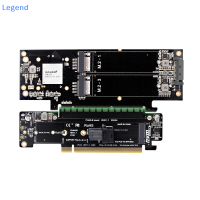 ?【Lowest price】Legend การ์ดอะแดปเตอร์ PCIe Splitter การ์ดไรเซอร์ขยาย NVMe 8 + 4 + 4Hyper ultra Quad vroc M.2พอร์ต NVMe