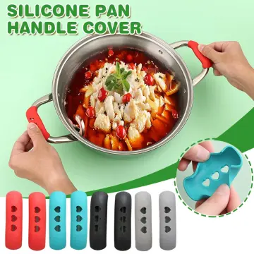 New 2Pcs Silicone Pan Handle Cover Heat Insulation Covers Pot Ear