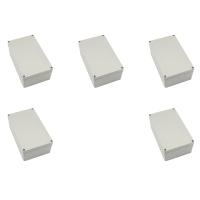 5X Gray-White Waterproof Plastic Project Box Enclosure 200 x 120 x 75MM