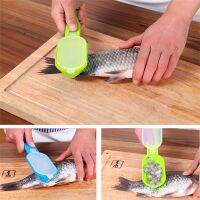 Special Offers 1Pcs 2 In 1 Plastic Fishing Scale Brush Built In Fish Cutter Fast Remove Skin Brush Fish Scraping  Cleaning Scaler Scraper