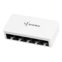 DIEWU 10/100Mbps 5พอร์ตไมโครยูเอสบีแหล่งจ่ายไฟแลนอีเทอร์เน็ตเร็ว RJ45เราเตอร์อินเตอร์เน็ตตัวรองรับฮับแบตสำรองโทรศัพท์มือถือแล็ปท็อป