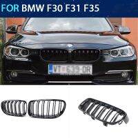 Front Grill Grilles Kidney Grill Replacement for BMW 3 series F30 F31 F35 2011-2019 Double Slat M4 Sport Style Bright Black