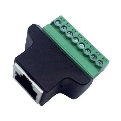 RJ45 Ethernet FEMALE TO 8 PIN SCREW TERMINAL converter RJ45 socket connector adapter for cctv dvr