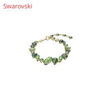 New Swarovsk Bracelet Fashion Shiny Multi Shape Gold Plated Base Bracelet GEMA Green Crystal Womens Bracelet 5652822
