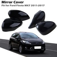 Rearview Mirror Cap Wing Side Mirror Cover Fit for Ford Fiesta MK7 2008 2017 Car Accessories Replacement Black