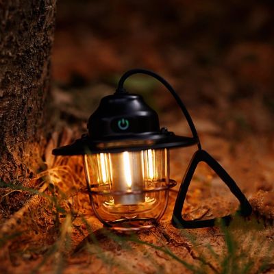 Camping Light Retro Metal Night Light 7 Mode Dimming Mini Portable Hanging Lantern Outdoor Hiking Gadget Tent Lamp Rechargeable