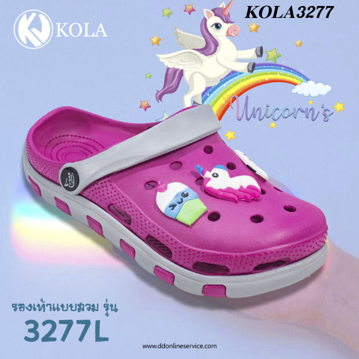 kola-รองเท้าแตะปิดหัวโต-รองเท้าเด็ก-รองเท้าหัวโต-รองเท้าราคาถูก-รองเท้าลายการ์ตูน-รองเท้าเปฺิดส้น-รัดส้น-รองเท้าลายโพ-น่ารัก-kola-รุ่น-3277
