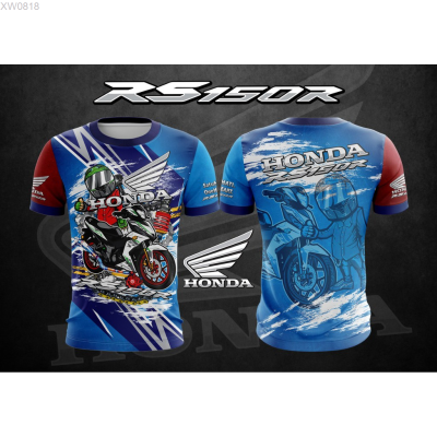 shirt (สต็อกเพียงพอ) 2023 NEW t- exlcusvie honda rs150r - meletop coolคุณภาพสูง size:S-5XL