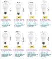 หลอดบัฟ LED  3W-24W แสงเดย์ และวอร์ม  (TSP)