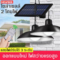 โคมไฟโซล่าเซลล์+รีโมทCONTROL2in1 โคมไฟอเนกประสงค์แบบใช้พลังงานแสงอาทิตย์ สามารถควบคุม+ปรับระดับแสงได้โดยรีโมท แสงสว่างมาก แบต5000แอมป์