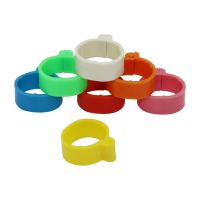 【cw】 140 Pcs Inner Diameter 1.6cm 7 Colors Plastic Type Buckle Foot Poultry Farming ！