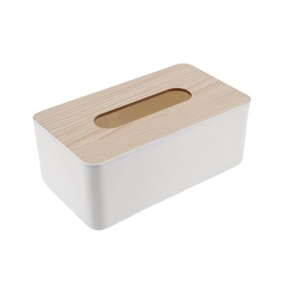 Tissue Box Wooden Lid Sanitary Paper Box Solid Wood Napkin Holder Box Simple and Fashionable Tissue Box