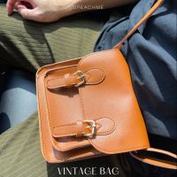 VINTAGE BAG I กระเป๋าสะพายข้างunisex กระเป๋าสะพายทรงเหลี่ยมผู้หญิงผู้ชาย กระเป๋าครอสบอดี้มินิมอลเกาหลีสีพื้น