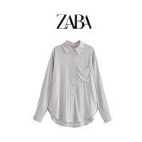 European and American style new summer fashion trend womens pocket lapel long-sleeved shirt 8566242 802