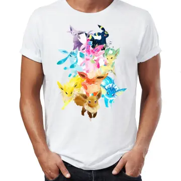 Pokemon, Shirts, Mens Neon Evolution Of Eevee Pokmon Tee