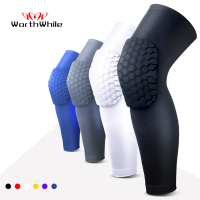 1PC บาสเกตบอลเข่า Pads Protector การบีบอัดแขน Honeycomb Foam Brace Kneepad ฟิตเนสเกียร์วอลเลย์บอล Support