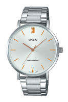 Casio Standard นาฬิกาข้อมือผู้ชาย สายสแตนเลส รุ่น MTP-VT01D,MTP-VT01D-7B,MTP-VT01D-7BUDF - สีเงิน