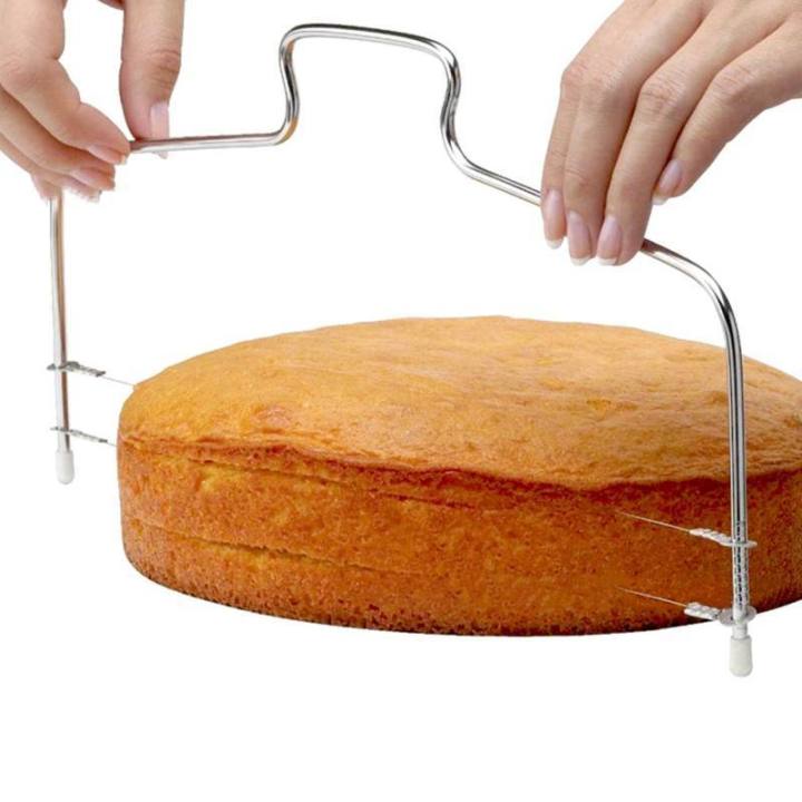 เครื่องมืออบสำหรับเค้กสแตนเลสปรับ2-wire-dual-layers-เครื่องตัดเค้กเครื่องตัดเค้กตกแต่งเครื่องมืออุปกรณ์ครัว