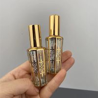 ▦☸☃ Spray Bottles 15ml Gold Sample Empty Containers Travel Portable Elegant Alcohol Ultra Mist Sprayer Atomizer Glass Perfume Bottle