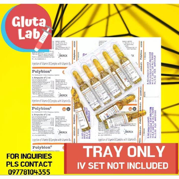 GLUTA LAB POLYBION Vitamin B Complex IV 10 ampules (BOX ONLY NO IV SETS