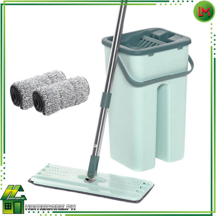 HOMECARE PH. 360° Rotation Floor Cleaning Mop Automatic Squeeze In Out ...