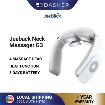 Jeeback G3 Electric Wireless Neck Massager TENS Pulse Relieve Neck Pain 4  Head Vibrator Heating Cervical Massage Health Care