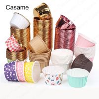 50pcs Large Gold Foil Candy Nut Cups St Patricks Day Mini Baking Liners Gold Cupcakes Cake Decoration Lovely