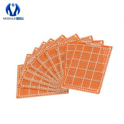 【YF】❉  10PCS 5X7 5X7CM Wholesale Bakelite HB Rubber Sheet Hick Joint Hole Board Circuit Multi-function Experiment 5x7CM