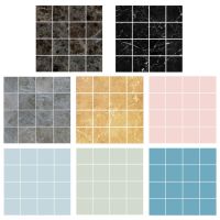 ❃☃♙ 10pcs Waterproof Tiles Mosaic Sticker Kitchen Bath Toilet Adhesive Modern Simplicity Mildew-proof Moisture-proof PVC Wallpaper