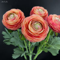 【cw】SunMade Ins 2-Head Ranunculus nch Wedding Table Decoration Room Decor Fake Plants Flower Arrangement Supplies Marriage Flores ！