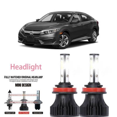 หลอดไฟหน้ารถยนต์ LED LAI 40w 6000k สีขาว สําหรับ Honda Civic IX(FK) 2012-2023 2PCS