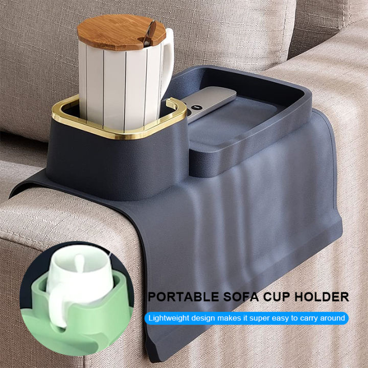 Couch Cup Holder Tray Silicone Sofa Armrest Tray Cup Holder Sofa Armrest  Organizer Anti Slip Sofa Coaster Arm Chair Couch - AliExpress