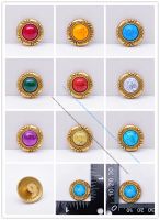 Brass screwback Turquoise conchos rivets flower carved decorative buttons for leather craft wallet bag saddle belt decor